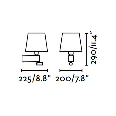 Applique 2 lampes led Faro Room Nickel mat 29976