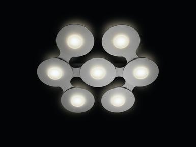 Plafonnier 7 lumières led Grossmann Disc Gris argenté Aluminium 77-830-091