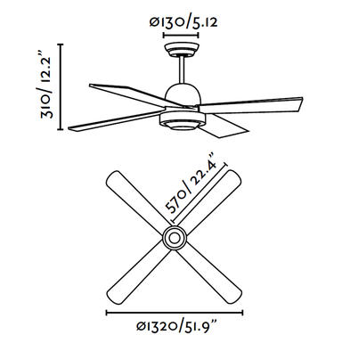Ventilateur de plafond Faro Nickel Métal 33287