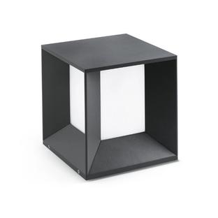 Lampe à poser / Borne extérieure -  Mila - H 24 cm - Led - Gris anthracite - Aluminum / Verre - Faro - 70771