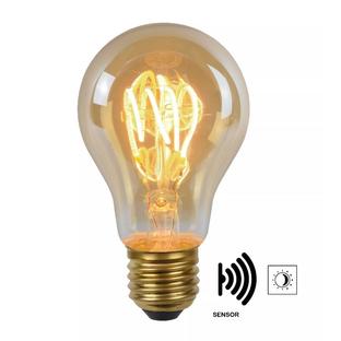 Ampoule filament ambre E27 LED - Lucide A60 Twilight Sensor- 49042/04/62