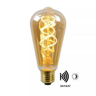 Ampoule filament ambre E27 LED - Lucide ST64 Twilight Sensor- 49034/04/62