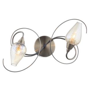 Applique 2 lampes design Lo Select Coraline Laiton Métal - Verre MW16028-2AB