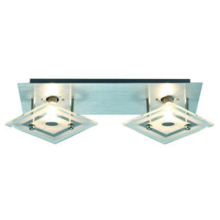 Applique 2 lampes design Lo Select Dinea Gris Métal - Verre LD-3003D/2
