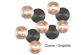 Applique Dots - Cvl - H cm - 6xG9 - Cuivre/Graphite - APDOTSD__METE