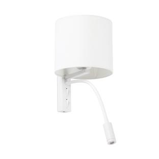 Applique avec liseuse Faro Tira Blanc Métal - Tissus 64322