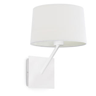 Applique design Faro Handy Blanc Metal + Tissu Abat Jour 28413