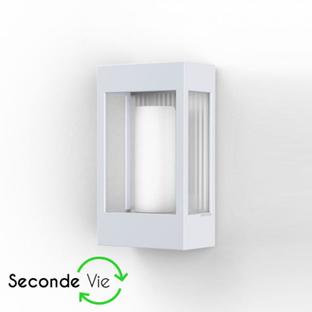 Applique extérieure Brick - Blanc - Verre clair - Roger Pradier - Reconditionnée
