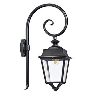 PLACE DES VOSGES EVOLUTION Demi applique d'extérieur avec détecteur  Aluminium/Verre H34cm Noir Foncé Roger Pradier® - LightOnline