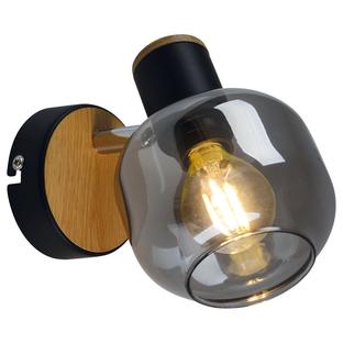 Appliques 1 lampes design Näve Fumoso Noir Métal - Verre 1350022