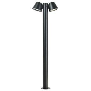 Borne extérieure 2 lampes design Lo Select Flan Noir Aluminium 2018-2/100