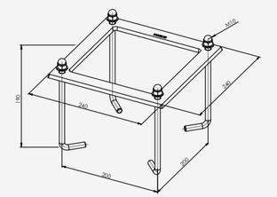 Kit d'ancrage pour béton pour lampadaire Asker Norlys Asker 116ZZ