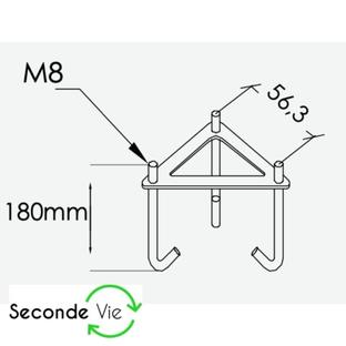 Kit d'ancrage pour béton - Reconditionnée Lo Retour Gris Metal LOL-205ZZ