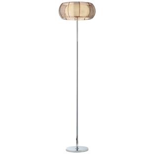 Lampadaire 2 lampes design Brilliant Relax Beige Métal - Verre 61158/53