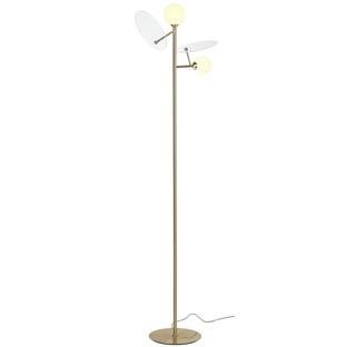 Lampadaire 2 lampes design Lo Select Dpink Laiton Métal - Verre MF20079-2SG
