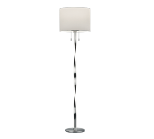 Lampadaire 2 lampes led Trio Nandor Gris Métal - Tissus 475310307