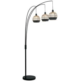 Lampadaire 3 lampes design Lo Select Tree Noir Rotin 9320061103
