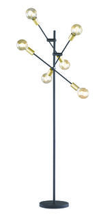 Lampadaire 6 lampes design Trio Cross Noir Métal 406700632