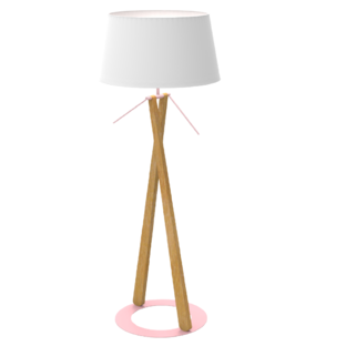 Lampadaire design Aluminor Zazou Rose Bois ZAZOU LS X