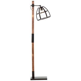 OLSEN - lampadaire liseuse articulé bois naturel et blanc