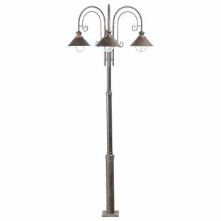 Lampadaire extérieur 3 lampes classique Faro nautica Marron Fer 71118