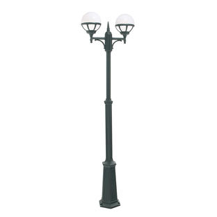 Lampadaire extérieur télescopique 2 lampes classique Norlys Bologna fonte d'aluminium 363