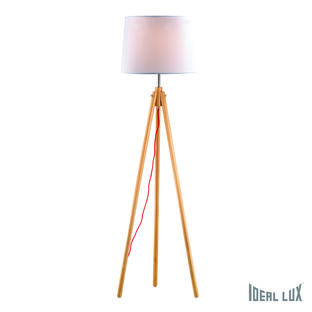 Lampadaire scandinave Ideal lux York blanc Blanc 01 bois et tissus 089805 (091693 + 091679)