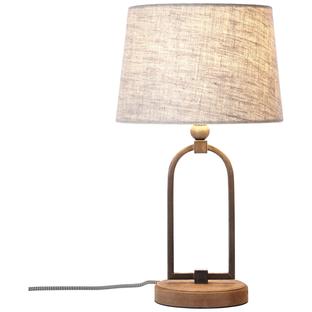 Lampe avec abat-jour Sora -  Ø 25 cm - Beige Métal - Tissus - Brilliant  - 99019/09