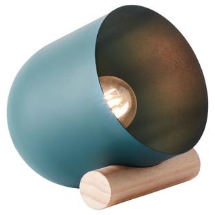 Lampe de table Koji - Turquoise - Métal / Bois - Brilliant - 93043/73
