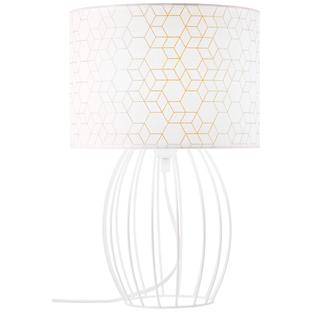 Lampe design Brilliant Galance Blanc Métal - Tissus 94969/05