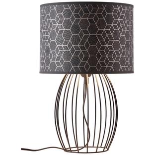 Lampe design Brilliant Galance Noir Métal - Tissus 94969/06