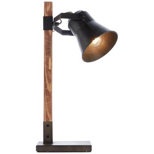 Lampe design Brilliant Plow Noir Bois 82149/46