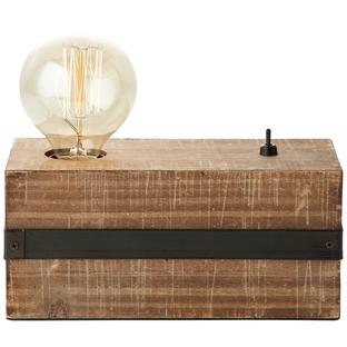 Lampe design Brilliant Woodhill Noir Bois 93722/76