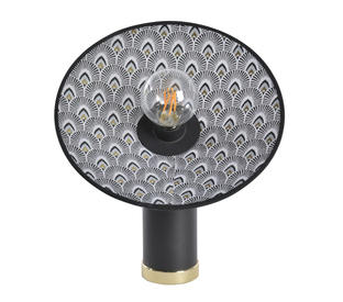 Lampe de table Gatsby H 37 cm - Paon Noir - Métal - Market set - PR590261