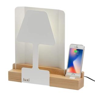 Lampe led  à poser Luxi - Blanc - Metal Bois - Aluminor - LUXI B