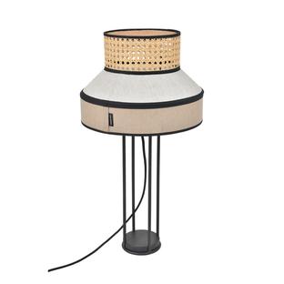Lampe de table Singapour H 59 cm - Nude -  Lin / Cannage naturel - Market Set - PR503481