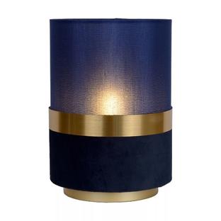 Lampe à poser EXTRAVAGANZA TUSSE Tissu Bleu - Métal Doré -  design Lucide - 10508/01/35