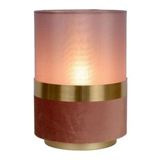 Lampe à poser EXTRAVAGANZA TUSSE Tissu Rose - Métal Doré -  design Lucide - 10508/01/66