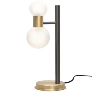 Lampe WOOL - Cvl - H36 cm - 2xG9 - Graphite et Bruni - LAWOOL2SBSGDE