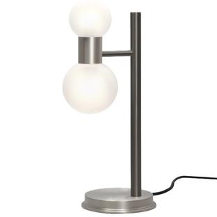 Lampe WOOL - Cvl - H36 cm - 2xG9 - Graphite et Nickel - LAWOOL2SNSGDE