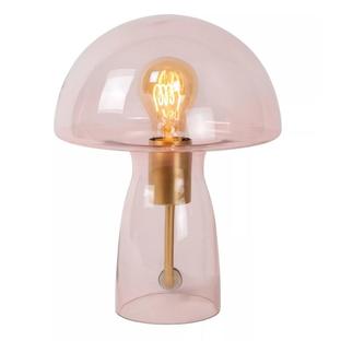 Lampe à poser FUNGO - 1xE27 - Rose - Rose Verre - Lucide 10514/01/66