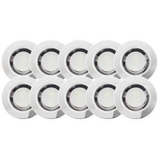 Luminaire intérieur encastrable 10 lampes led Brilliant Cosa Gris Métal - Verre G03093/75