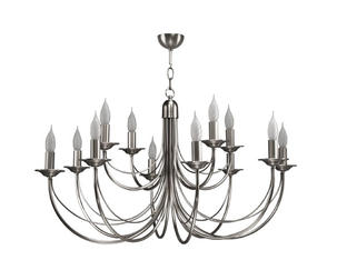 Lustre Chatelet - Cvl - Ø 94 cm - 12xE14 - Nickel - LUCHAT12NI