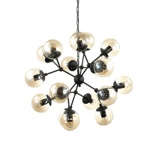 Suspension industrielle - Kepler - 18xE27 - Noir Métal - Ideal Lux - 162478