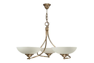 Lustre 3 lampes classique Cvl cluny Laiton massif LUHYER3BR5160O