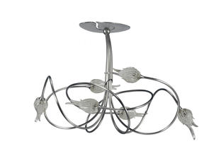 Lustre niobe nickel - Cvl - Ø 57 cm - 6xG9 - Nickel satiné - LUNIOB6NI_