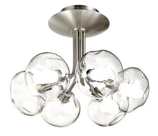 Lustre Perla - Cvl - Ø 28 cm - 6xG9 - Nickel - LUPERL6NIMETEC