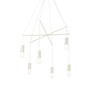 Lustre 6 lampes design Ideal lux Pop Blanc 01 Métal 186795