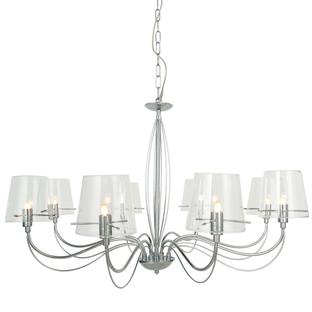 Lustre 8 lampes design Lo Select Cornwall Chrome Métal - Verre MH13080-8CR