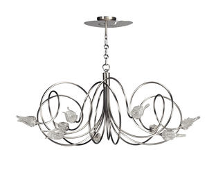 Lustre Hypnos - Cvl - Ø 85 cm - 9xG9 - Nickel satiné - LUHYPN9NIL600C